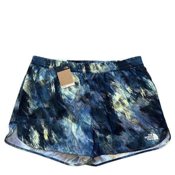 The North Face Pants - NWT The North Face Blue Patterned Tie Dye Athletic Shorts Zipper Pockets XXXL
